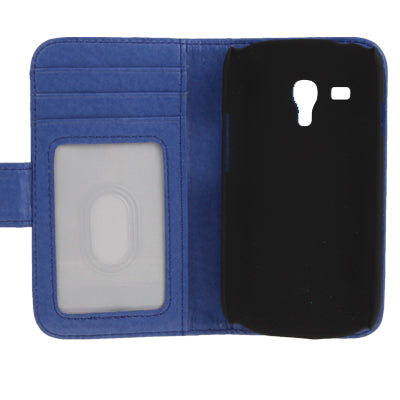 Pure Color Leather Case with Holder & Credit Card Slot for Galaxy SIII mini / i8190