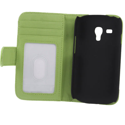 Pure Color Leather Case with Holder & Credit Card Slot for Galaxy SIII mini / i8190