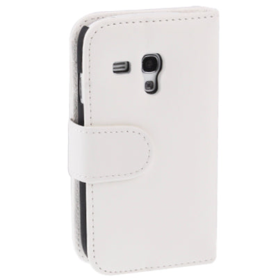 Pure Color Leather Case with Holder & Credit Card Slot for Galaxy SIII mini / i8190