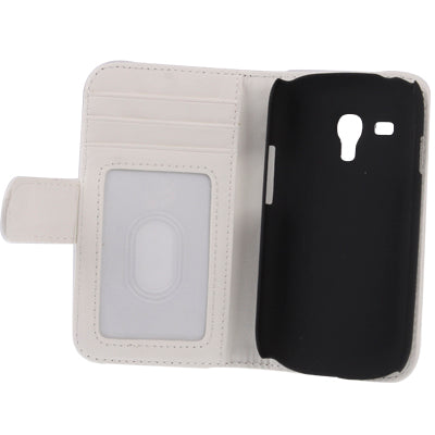 Pure Color Leather Case with Holder & Credit Card Slot for Galaxy SIII mini / i8190