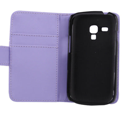 Flowers Shimmering Powder Leather Case with Credit Card Slot for Galaxy SIII mini / i8190
