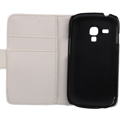 Flowers Shimmering Powder Leather Case with Credit Card Slot for Galaxy SIII mini / i8190