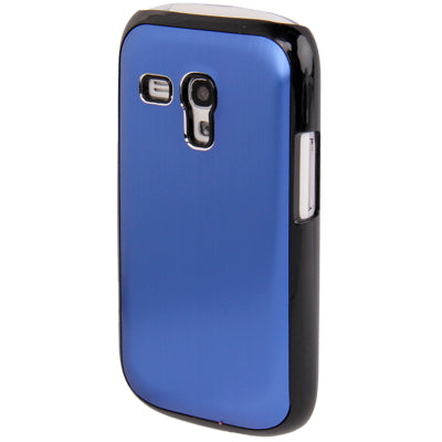 Black Border Metal Wire Drawing Folding Surface Plastic Case for Galaxy SIII mini / i8190