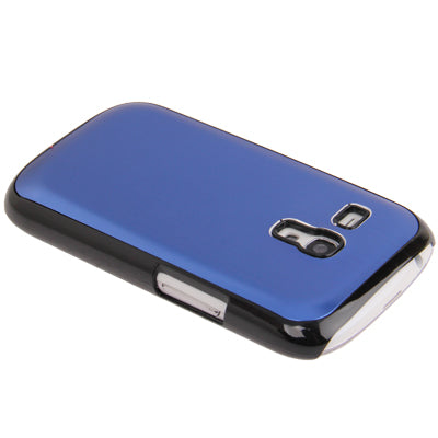 Black Border Metal Wire Drawing Folding Surface Plastic Case for Galaxy SIII mini / i8190