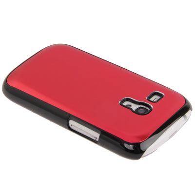 Black Border Metal Wire Drawing Folding Surface Plastic Case for Galaxy SIII mini / i8190