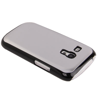Black Border Metal Wire Drawing Folding Surface Plastic Case for Galaxy SIII mini / i8190