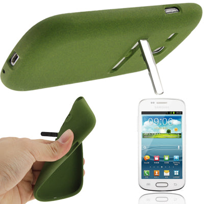 Frosted TPU Case with Metal Holder for Galaxy SIII mini / i8190