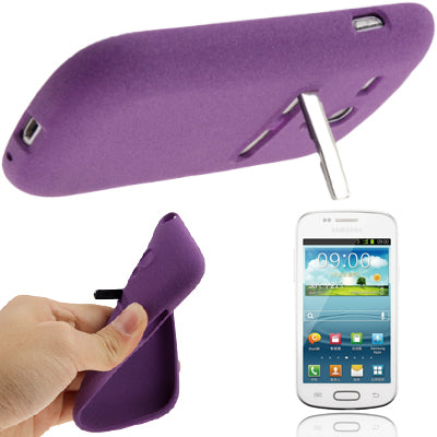 Frosted TPU Case with Metal Holder for Galaxy SIII mini / i8190