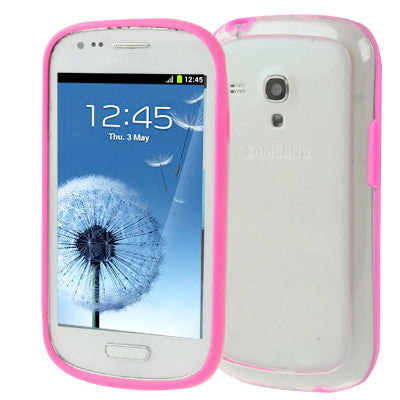 Silicon + Plastic Bumper Frame for Galaxy SIII mini / i8190(Magenta)