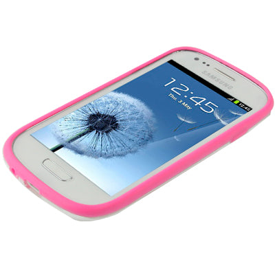 Silicon + Plastic Bumper Frame for Galaxy SIII mini / i8190(Magenta)