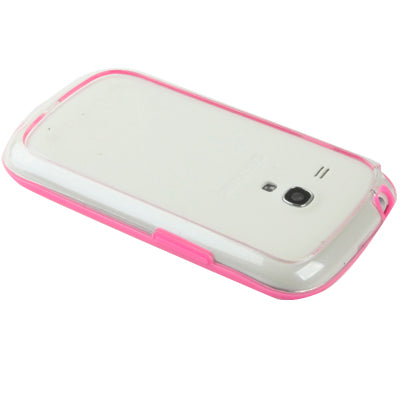 Silicon + Plastic Bumper Frame for Galaxy SIII mini / i8190(Magenta)