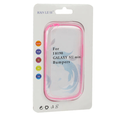 Silicon + Plastic Bumper Frame for Galaxy SIII mini / i8190(Magenta)