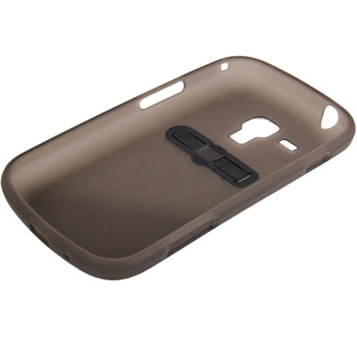 Translucent Smooth Anti-scratch TPU Case with Holder for Galaxy Trend Duos / S7562