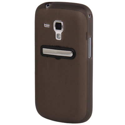 Translucent Smooth Anti-scratch TPU Case with Holder for Galaxy Trend Duos / S7562