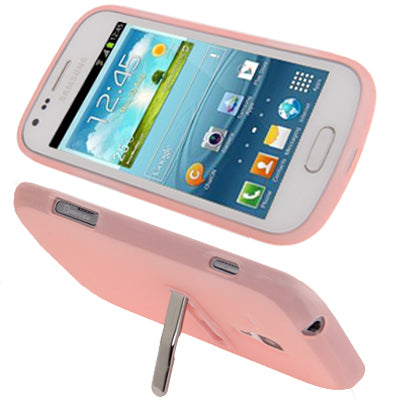 Translucent Smooth Anti-scratch TPU Case with Holder for Galaxy Trend Duos / S7562