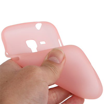 Translucent Smooth Anti-scratch TPU Case with Holder for Galaxy Trend Duos / S7562