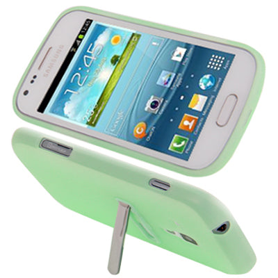 Translucent Smooth Anti-scratch TPU Case with Holder for Galaxy Trend Duos / S7562