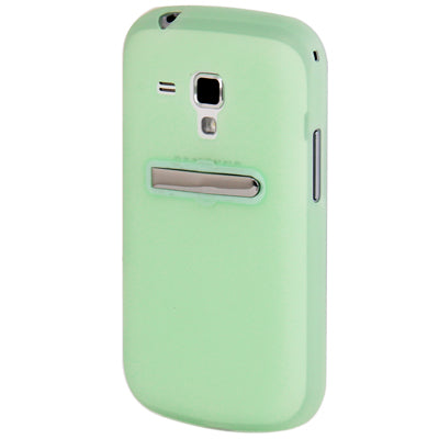 Translucent Smooth Anti-scratch TPU Case with Holder for Galaxy Trend Duos / S7562