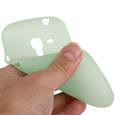Translucent Smooth Anti-scratch TPU Case with Holder for Galaxy Trend Duos / S7562