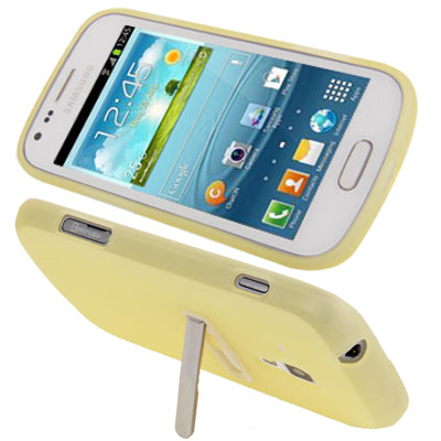 Translucent Smooth Anti-scratch TPU Case with Holder for Galaxy Trend Duos / S7562