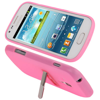 Translucent Smooth Anti-scratch TPU Case with Holder for Galaxy Trend Duos / S7562