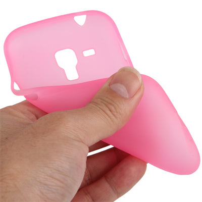 Translucent Smooth Anti-scratch TPU Case with Holder for Galaxy Trend Duos / S7562