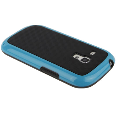 Cube Pattern Plastic Frame + Black TPU Protection Case for Galaxy SIII mini / i8190