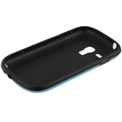 Cube Pattern Plastic Frame + Black TPU Protection Case for Galaxy SIII mini / i8190