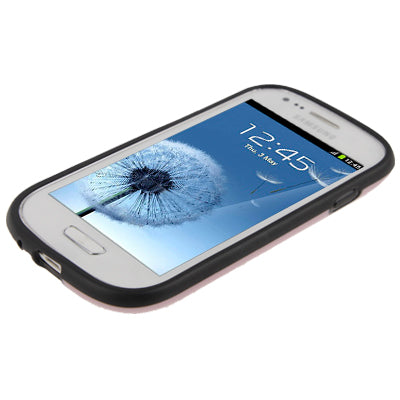 Cube Pattern Plastic Frame + Black TPU Protection Case for Galaxy SIII mini / i8190