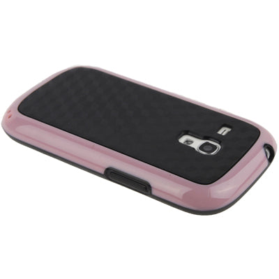 Cube Pattern Plastic Frame + Black TPU Protection Case for Galaxy SIII mini / i8190