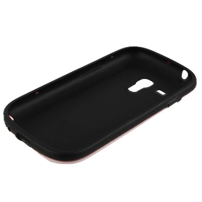 Cube Pattern Plastic Frame + Black TPU Protection Case for Galaxy SIII mini / i8190