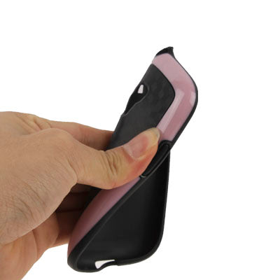 Cube Pattern Plastic Frame + Black TPU Protection Case for Galaxy SIII mini / i8190