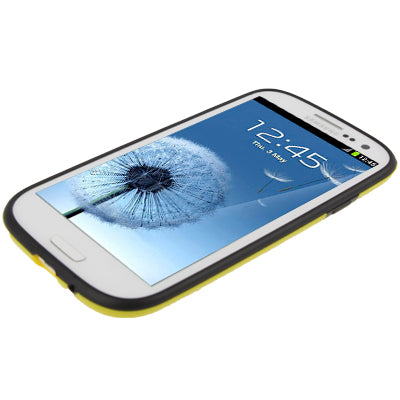 Cube Pattern Plastic Frame + Black TPU Protection Case for Galaxy SIII mini / i8190
