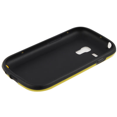 Cube Pattern Plastic Frame + Black TPU Protection Case for Galaxy SIII mini / i8190