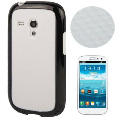 Cube Pattern Plastic Frame + White TPU Protection Case for Galaxy SIII mini / i8190