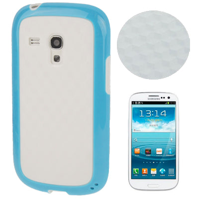 Cube Pattern Plastic Frame + White TPU Protection Case for Galaxy SIII mini / i8190