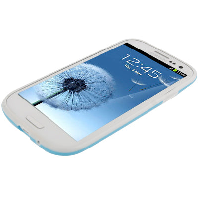 Cube Pattern Plastic Frame + White TPU Protection Case for Galaxy SIII mini / i8190