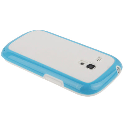 Cube Pattern Plastic Frame + White TPU Protection Case for Galaxy SIII mini / i8190