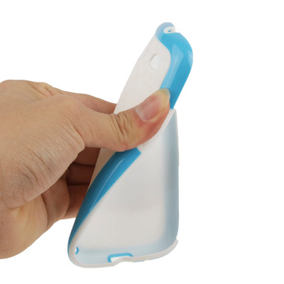 Cube Pattern Plastic Frame + White TPU Protection Case for Galaxy SIII mini / i8190