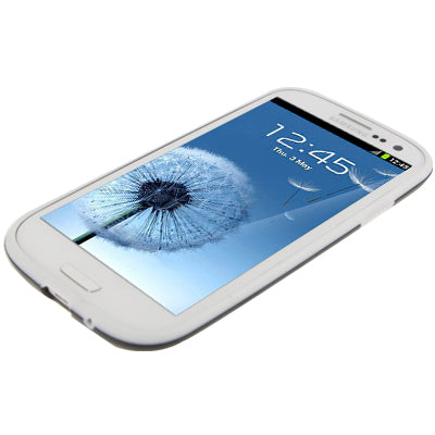 Cube Pattern Plastic Frame + White TPU Protection Case for Galaxy SIII mini / i8190