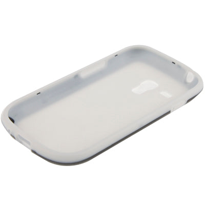 Cube Pattern Plastic Frame + White TPU Protection Case for Galaxy SIII mini / i8190