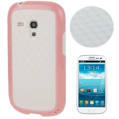 Cube Pattern Plastic Frame + White TPU Protection Case for Galaxy SIII mini / i8190