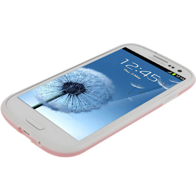 Cube Pattern Plastic Frame + White TPU Protection Case for Galaxy SIII mini / i8190
