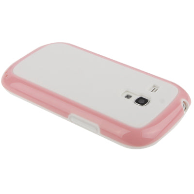 Cube Pattern Plastic Frame + White TPU Protection Case for Galaxy SIII mini / i8190