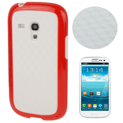 Cube Pattern Plastic Frame + White TPU Protection Case for Galaxy SIII mini / i8190