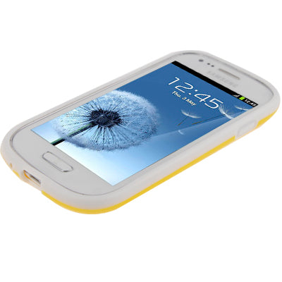 Cube Pattern Plastic Frame + White TPU Protection Case for Galaxy SIII mini / i8190