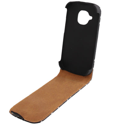 Leaves Pattern Vertical Flip Diamond Encrusted Leather Case for Galaxy SIII mini / i8190