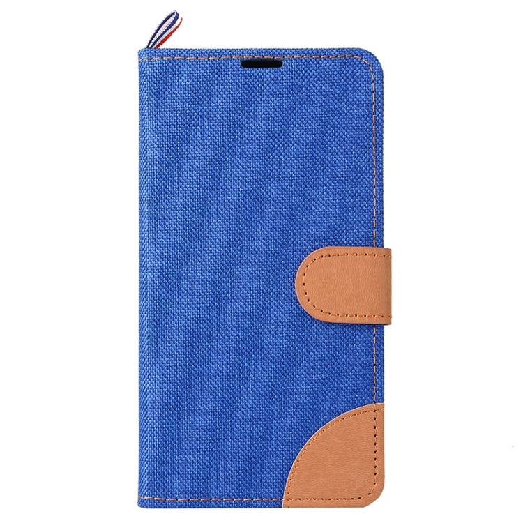 Denim Texture Horizontal Flip Leather Case with Magnetic Snap & Card Slots & Holder & Sling for Galaxy On5 / G550