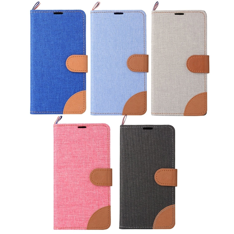 Denim Texture Horizontal Flip Leather Case with Magnetic Snap & Card Slots & Holder & Sling for Galaxy On5 / G550