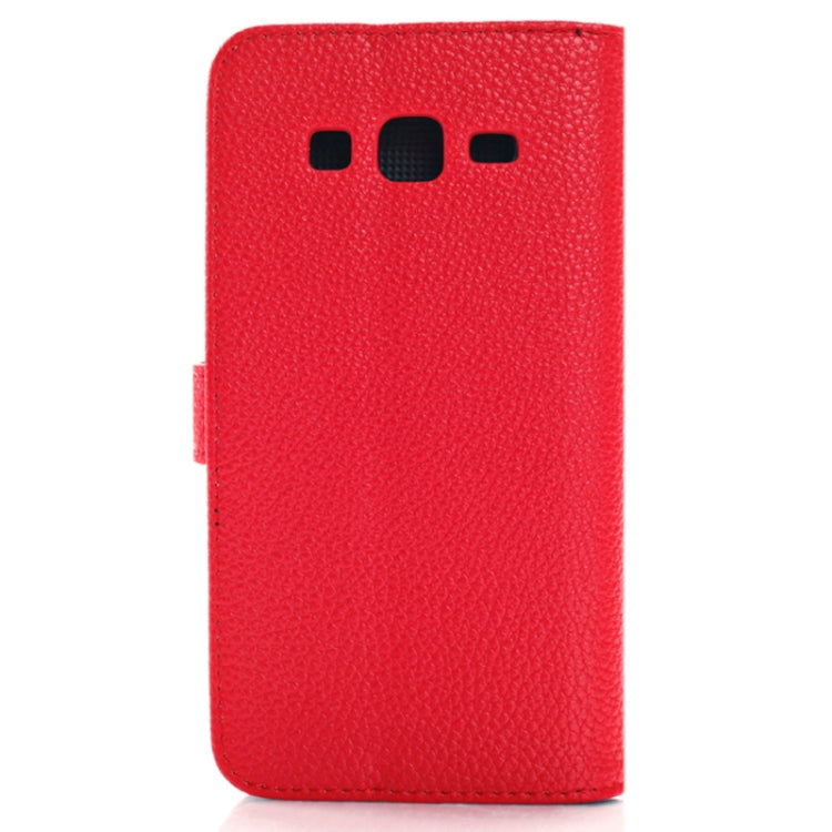 Litchi Texture Flip Leather Case with Credit Card Slots & Holder for Galaxy Grand 2 / G7106